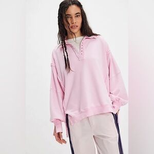 NWT We The Free Camden Henley Sweatshirt ~Sweet Lilac~